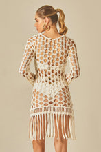 Carregar imagem no visualizador da galeria, Model Back: Empress Mini Dress Offwhite Dress Lucia