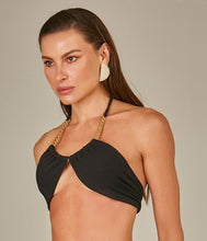 Carregar imagem no visualizador da galeria, Image 02: Empress Top Top Biquini Bardot Textura Pique Preto