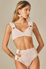 Carregar imagem no visualizador da galeria, Gallery: Empress Set Hoop Sloane Pink Tweed Texture