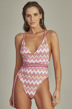 Carregar imagem no visualizador da galeria, Gallery: Empress One-Piece Leticia Body Pink Chevron