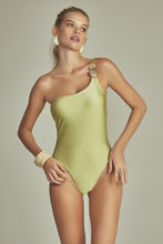 Carregar imagem no visualizador da galeria, Model Front: Empress One-Piece Monte Carlo Body Olive Green