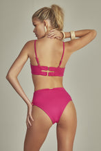 Carregar imagem no visualizador da galeria, Model Back: Empress Top Top Bikini Antigua Fuchsia Pink