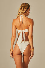 Carregar imagem no visualizador da galeria, Model Back: Empress One-Piece Bardot Body Off White Luxor Texture