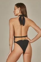 Carregar imagem no visualizador da galeria, Model Back: Empress One-Piece Body Grace Textura Pique Preto