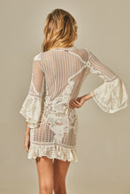 Carregar imagem no visualizador da galeria, Model Back: Empress Kaftans / Cover Ups Isabel Dress Off White Lace
