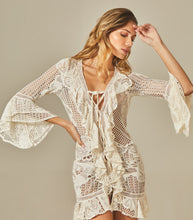 Carregar imagem no visualizador da galeria, Gallery: Empress Kaftans / Cover Ups Isabel Dress Off White Lace
